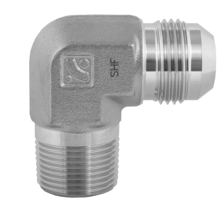2501 MJIC x MNPT 90° Stainless Hose Fittings LTD