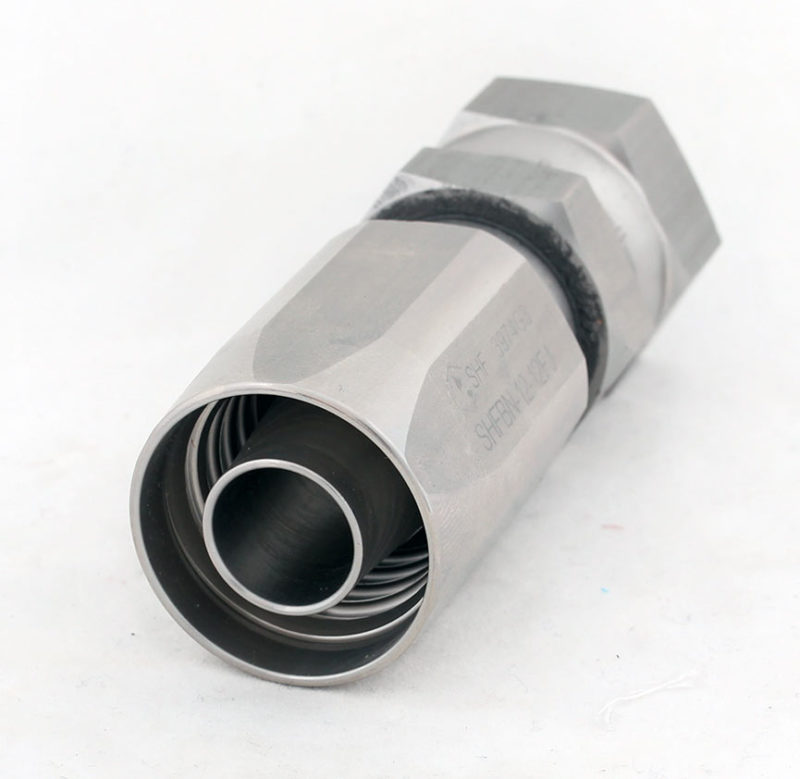 BN Series 100R5 Female JIC 37° Swivel Straight Stainless Hose