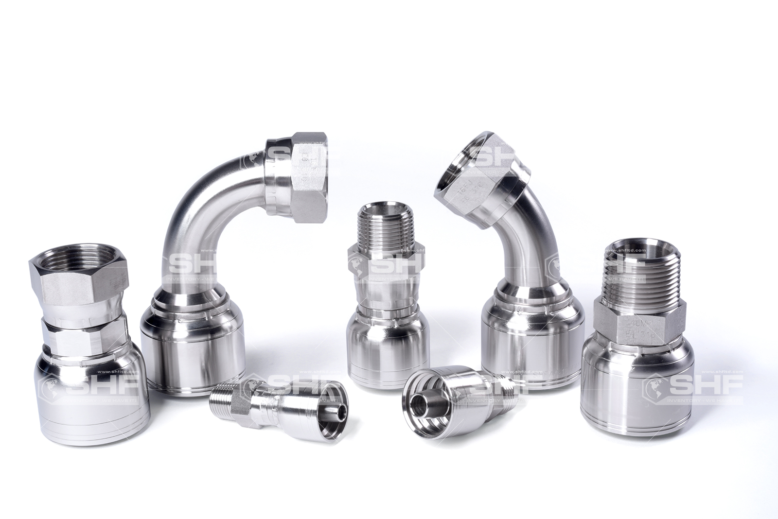 Stainless Steel Crimp Fittings Custom Crimp Hydraulic Fittings SHF