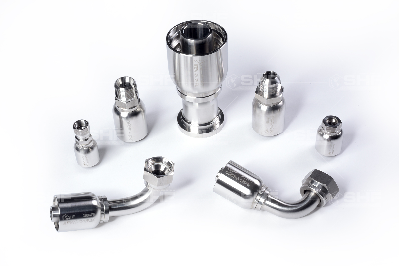 Stainless Steel Crimp Fittings Custom Crimp Hydraulic Fittings SHF